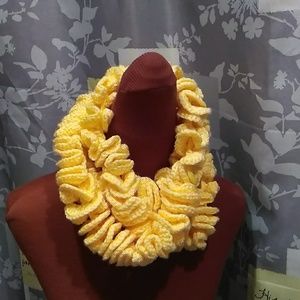 Acrylic Yellow Ruffle  Infinity $45 Final Price